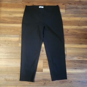 Black pull-on career pants